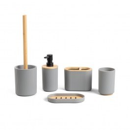 Σετ Μπάνιου Loreto 238710 747168 (Σετ 5τμχ) Grey Homla GREY