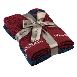 Towels 2665 (Set 2pcs) Bordo-Blue Greenwich Polo Club BORDO-BLUE