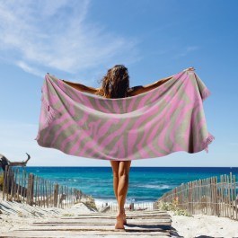 Beach Towel 3854 Olive-Pink Greenwich Polo Club OLIVE-PINK