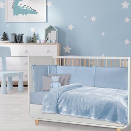 Κουβέρτα Βρεφική 1344 Velour Light Blue Das Home LIGHT BLUE
