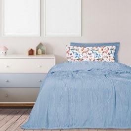 Κουβέρτα 1344 Velour Light Blue Das Home LIGHT BLUE