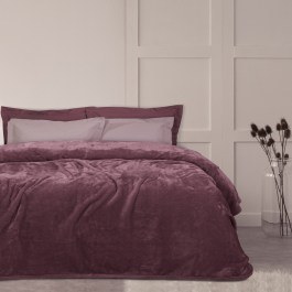 Κουβέρτα 1347 Velour Pomegranate Das Home POMEGRANATE