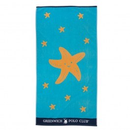 Kid Beach Towel 3893 Light Blue-Orange Greenwich Polo Club BLUE-ORANGE