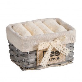 Πετσέτες Σε Καλαθάκι Soft 4000 (Σετ 4τμχ) Ecru Das Home ECRU