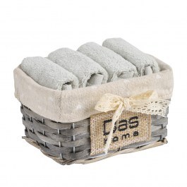 Πετσέτες Σε Καλαθάκι Soft 4002 (Σετ 4τμχ) Light Green Das Home LIGHT GREEN