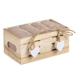 Πετσέτες Σε Καλαθάκι Soft 4008 (Σετ 4τμχ) Taupe Das Home TAUPE