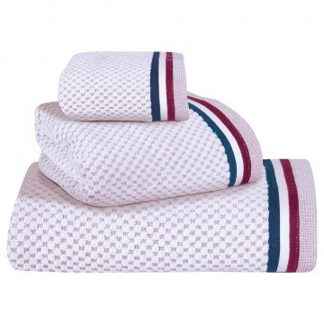 Towels 3075 (Set 3pcs) White-Red-Blue Greenwich Polo Club