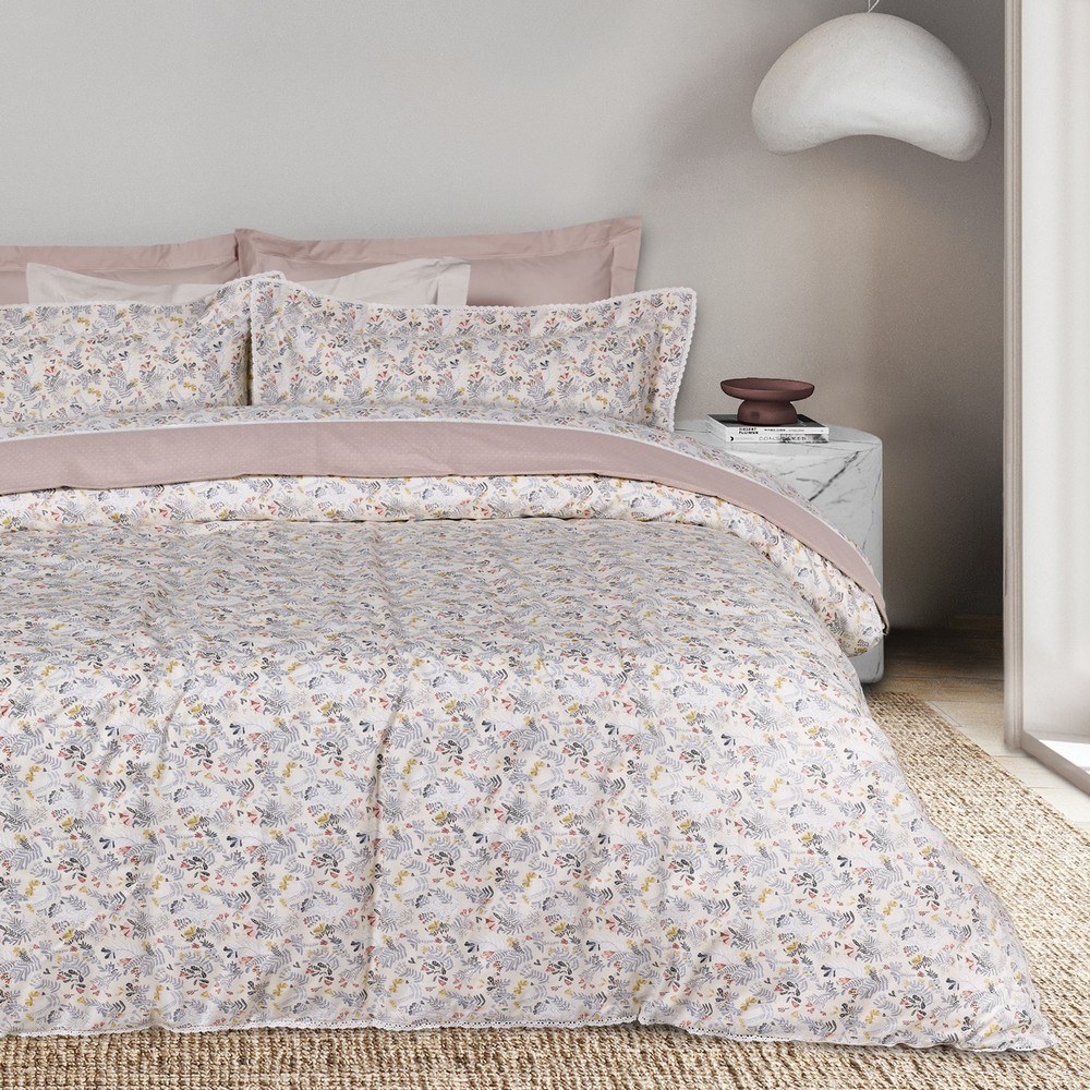 Σεντόνια Prestige 1695 (Σετ 4τμχ) Beige-Blue Das Home
