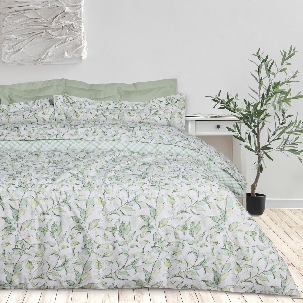 Σεντόνια Daily 3173 (Σετ 4τμχ) Green-White Das Home
