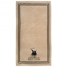 Πετσέτα Θαλάσσης 4050 Taupe-Black Greenwich Polo Club BLACK-TAUPE