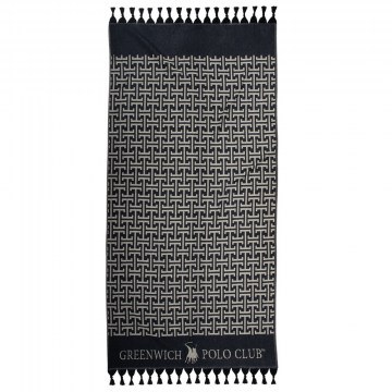 Πετσέτα Θαλάσσης - Παρεό 4056 Black-Grey Greenwich Polo Club