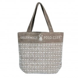 Beach Bag 4006 55Χ40 Taupe-Grey Greenwich Polo Club TAUPE-GREY