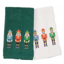 Ποτηρόπανα Χριστουγεννιάτικα 0811 (Σετ 2τμχ) Green-White Das Home GREEN-WHITE