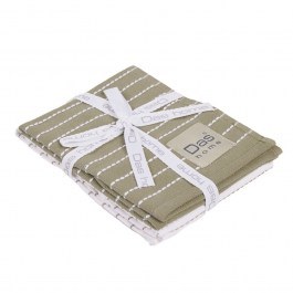 Ποτηρόπανα 0822 (Σετ 2τμχ) Green-White Das Home GREEN-WHITE