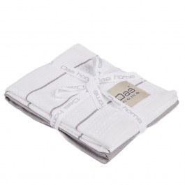 Ποτηρόπανα 0829 (Σετ 2τμχ) White-Grey Das Home WHITE-GREY