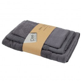 Πετσέτες Best 0835 (Σετ 3τμχ) Dark Grey Das Home DARK GREY