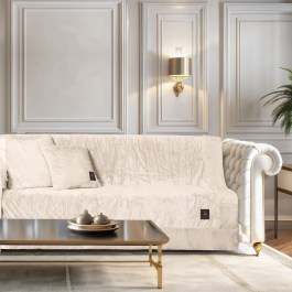 Throw 3968 Velvet Ivory Greenwich Polo Club IVORY