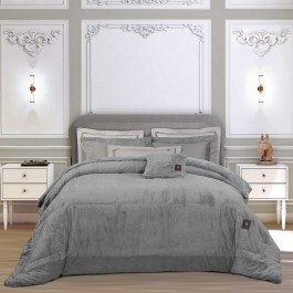 Κουβερτοπάπλωμα 3964 Rabbit Fauz Fur Grey Greenwich Polo Club GREY