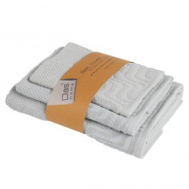 Πετσέτες Best 0881 (Σετ 3τμχ) Grey Das Home GREY