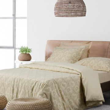 Σεντόνια Casual 5444 Με Λάστιχο (Σετ 3τμχ) Taupe-Ivory Das Home