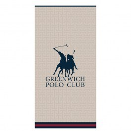 Beach Towel 5226 Taupe-Blue Greenwich Polo Club BLUE-TAUPE