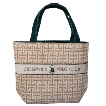 Beach Bag 5229 55Χ40 Taupe-Green Greenwich Polo Club