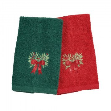 Christmas Kitchen Towels 0908 (Set 2pcs) Green-Red Das Home
