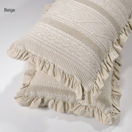 Μαξιλαροθήκη Διακοσμητική Με Βολάν 454 Beige Down Town BEIGE