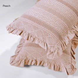Μαξιλαροθήκη Διακοσμητική Με Βολάν 454 Peach Down Town PEACH