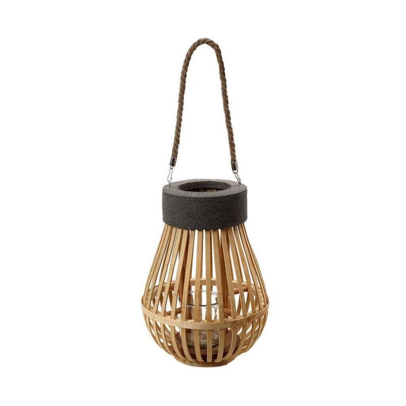 Φανάρι Ξύλινο Με Τσιμεντένιο Χείλος SOD108 Μπεζ 33X26,5X26,5Cm Espiel