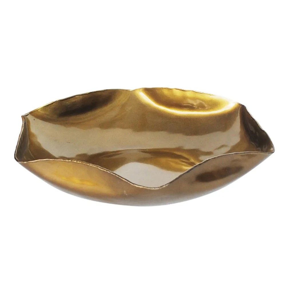 Διακοσμητική Πιατέλα Κυματιστή 00.07.72030 Φ35x7cm Gold