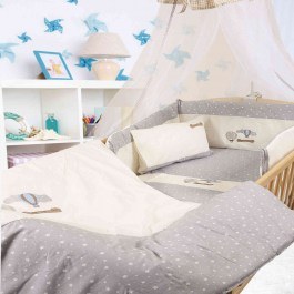 Πάπλωμα Βρεφικό Αερόστατο 01 Εκρού-Γκρι DimCol ECRU-GREY