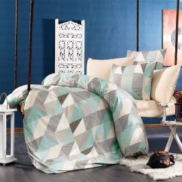 Σεντόνια Geometrical 330 Σετ 3τμχ Green-Beige DimCol GREEN-BEIGE