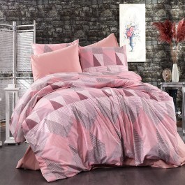 Σεντόνι Με Μαξιλαροθήκες Geometrical 331 (Σετ 3τμχ) Pink-Salmon DimCol PINK