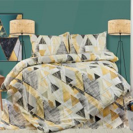 Σεντόνι Με Μαξιλαροθήκες Geometrical 333 (Σετ 3τμχ) Beige DimCol BEIGE