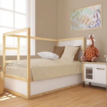 Baby Duvet Cover Solid 502 Beige DimCol