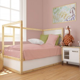 Baby Duvet Cover Solid 503 Dusty Rose DimCol ROSE