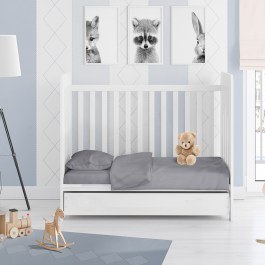 Σεντόνι Βρεφικό Solid Με Λάστιχο 495 Dark Grey DimCol DARK GREY