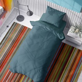 Bed Sheets Solid (Set 2pcs) 494 Petrol DimCol PETROL