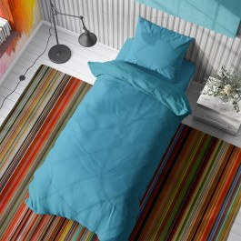 Bed Sheets Solid (Set 3pcs) 493 Turquoise DimCol TURKUAZ