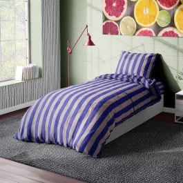 Μαξιλαροθήκη Stripes 157 Purple-Grey DimCol PURPLE-GREY
