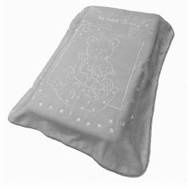 Κουβέρτα Βρεφική Βελουτέ Sweet Bear 13 Light Grey DimCol LIGHT GREY