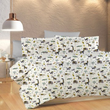 Πάπλωμα Βρεφικό Bebe Zoo 557 White-Grey DimCol