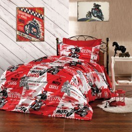 Σεντόνια Παιδικά Motocross 288 (Σετ 3τμχ) Red DimCol RED