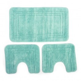 Πατάκια Μπάνιου Zucchi (Σετ 3τμχ) Light Aqua DimCol LIGHT AQUA