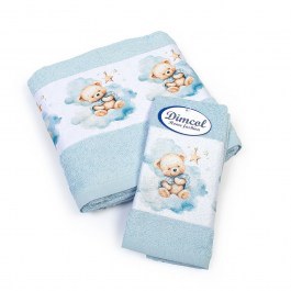 Baby Towels Cute Bear 301 (Set 2pcs) Sky Blue DimCol SKY BLUE