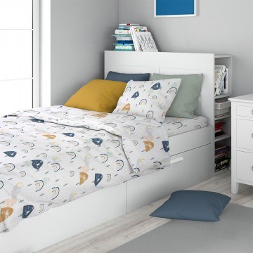 Children’s Sheets Rainbow 574 (Set 3pcs) White-Blue DimCol