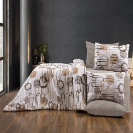 Μαξιλαροθήκη Διώνη 600 White-Mocha DimCol MOCA-WHITE