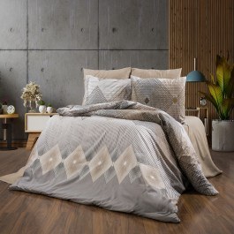 Σεντόνια Καλλιρόη 603 (Σετ 3τμχ) Grey-Mocha DimCol MOCA-GREY