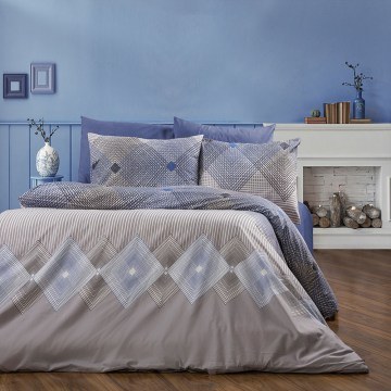 Σεντόνια Καλλιρόη 604 (Σετ 3τμχ) Grey-Blue DimCol